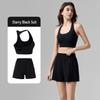 Completo Sportivo Donna Asciugatura Rapida Primavera/Estate 2026: Pantaloncini Anti-Esposizione, Capo Esterno Leggero con Spalline, Biancheria Intima da Yoga.
