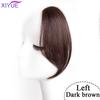 Natural Invisible False Middle-part Bangs Hair Extensions Clip In the Front Side Bangs Synthetic Fake Fringe Hairpiece