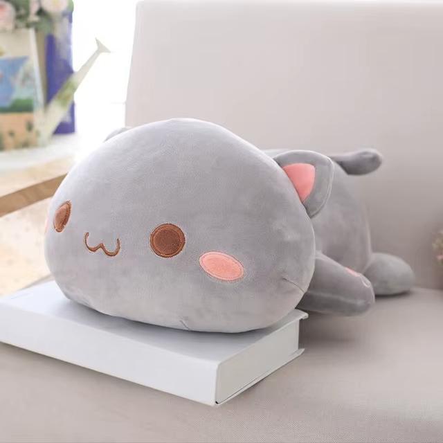 1pc 35/50/65cm Lying Cat Plush Toys Stuffed Cute Cat Doll Lovely Animal Pillow Soft Cartoon Cushion Kid Christmas Gift