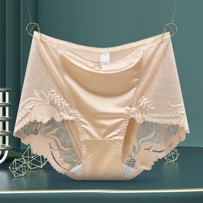 Plus Size Sexy Panty Briefs Lace Panties Women Underwear Middle Waist Pant Lingerie