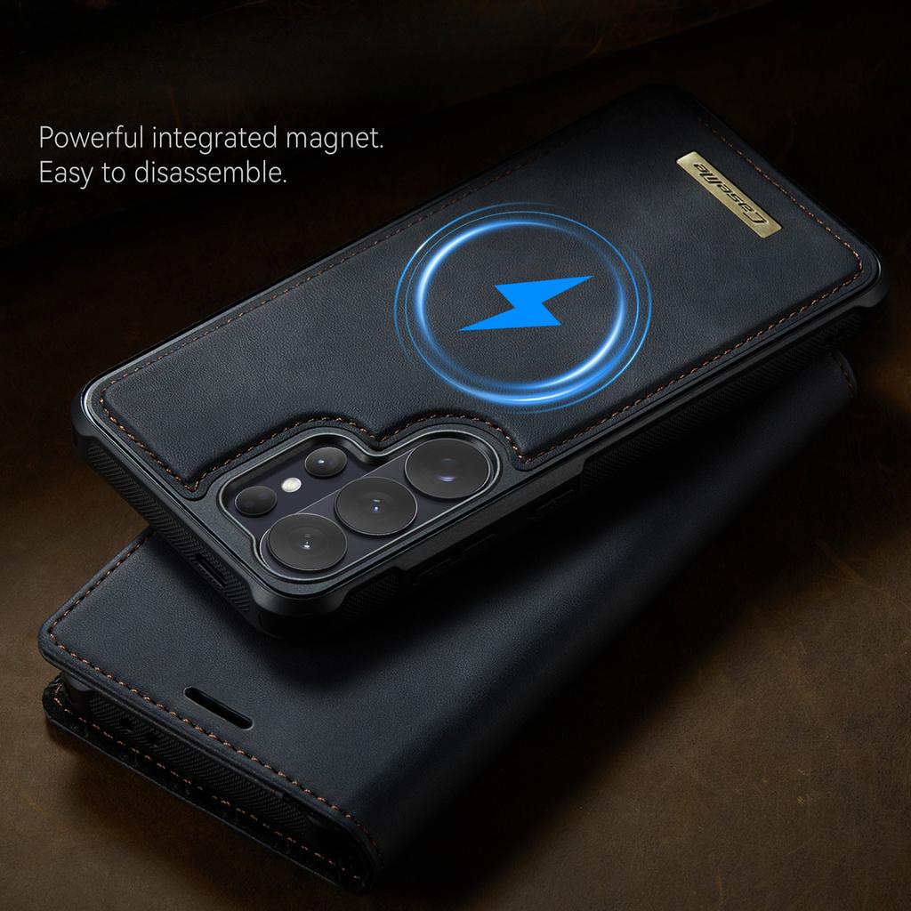 Magnetic Leather Case for Samsung Galaxy S26 Ultra S25 Edge S24 Plus S23 FE S22 S21 S20 Detachable Card Bag Holder Phone Cover
