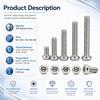 5-100Pcs M2-M8 304 Stainless Steel Six-Point Drive Round Head Screws Plum Blossom Bolts Rustproof Fasteners Assortment for Durab