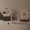 DIY Crystal Teardrop Silicone Mold for Candle Holders - Elegant White Candlestick Design with Arched Top Perfect for Home Decor