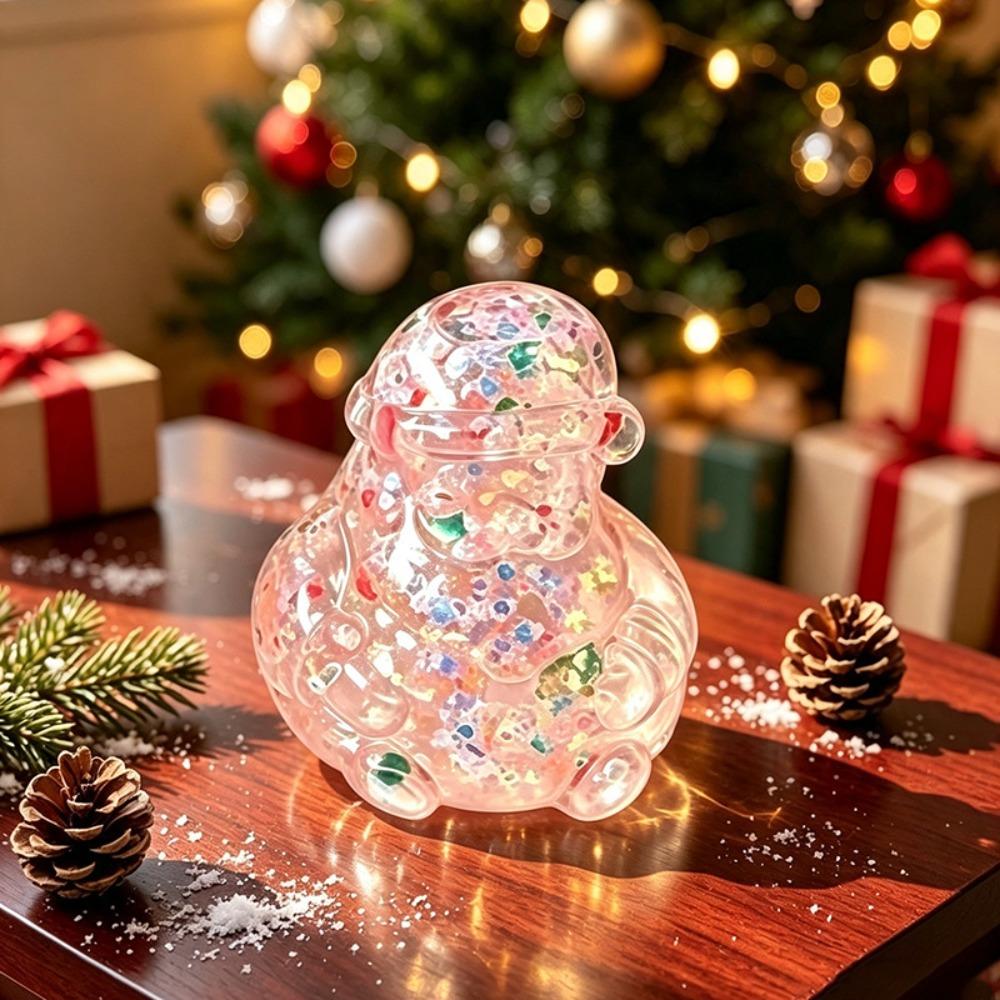 Slow-Rebound Christmas Squishy Toy Glitter Clear Squeeze Toy Gift for Children