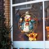 Creative Snowman with A Wine Glass Home Decoration Glass Door and Window Anti-static Window Stickers