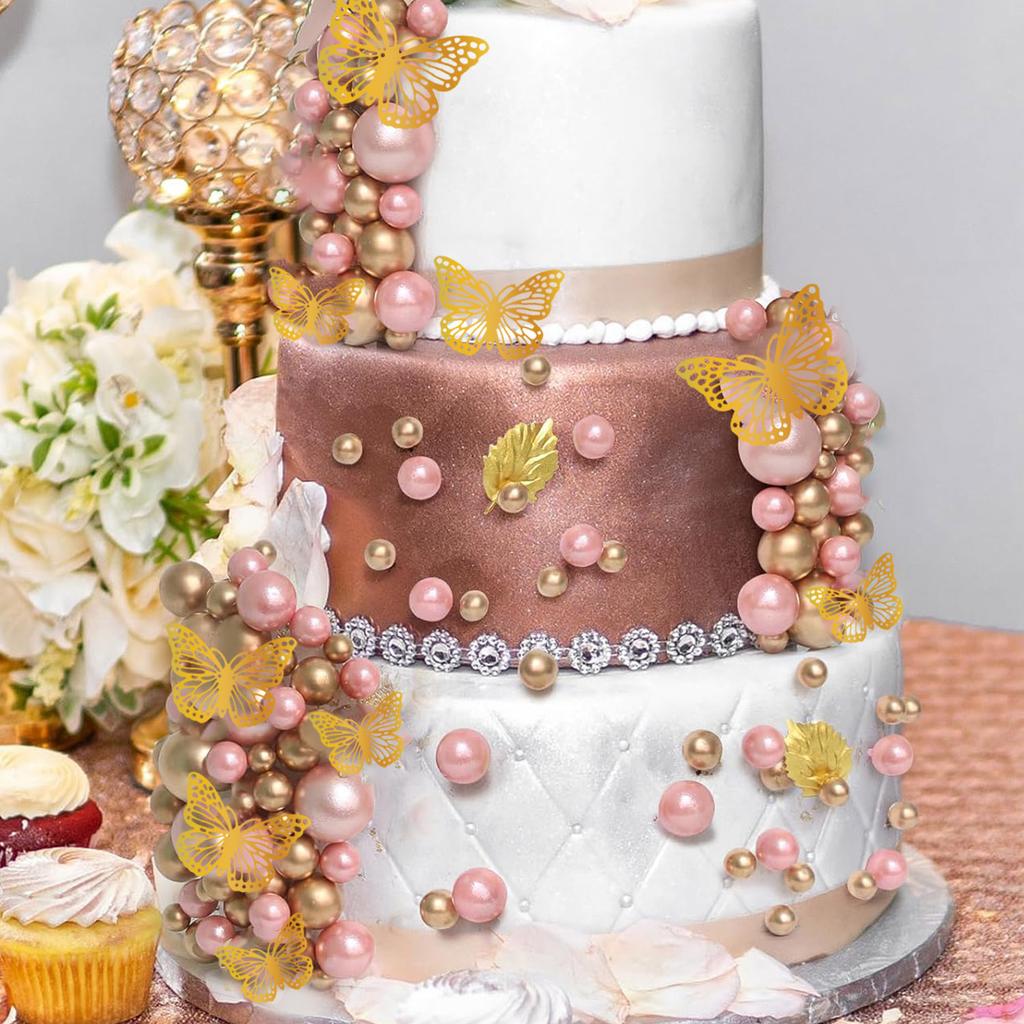 109 Stück Kugeln CakeTopper Ballons CupcakeTopper DIY Kuchen Einstecker Topper Schaumkuchen Kugeln Dekoration für Hochzeit Jahrestag Geburtstag