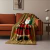 Santa with Tree & Birds Blanket for all seasons blanket lunch break throw gift
