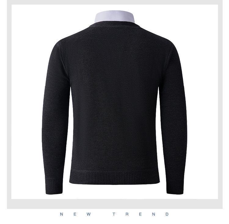 2025 Men's Winter V-neck Knit Cardigan: Casual, Warm, Thickened Base Layer