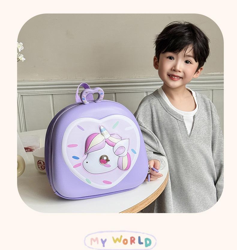 2025 Unicorn EVA Hard Shell Children's Backpack - Lightweight & Cute Cartoon Design