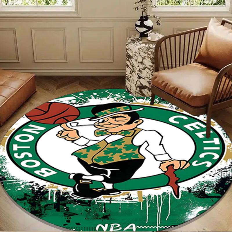 Celtics Logo Round mat, Anti-slip Circle Carpet Chair rug For livingroom,Bedroom, doormat home decor Gift Christmas Gifts