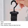 Baseball Hat Hanger Organizer with 8 Strong Grip Anti-slip Clips Rotatable Closet Door Back Wall Hanging Hat Storage Display Hook Holder