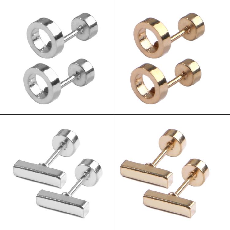 18-Pair Tiny Stud Earrings Star Moon for Triangle Ball Screwback Earrings for Un