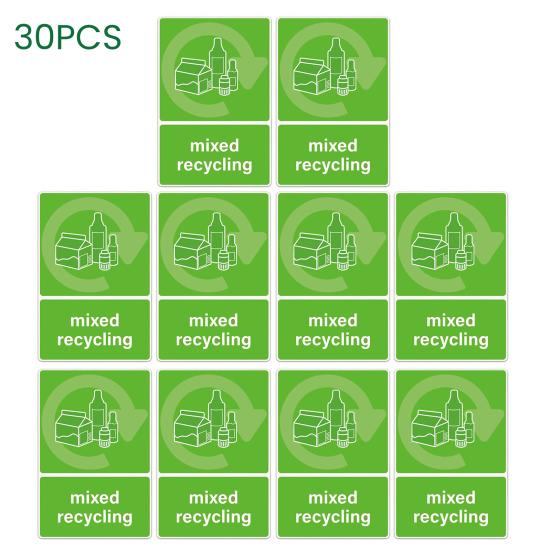 Recyklační nálepka na odpadkový koš Samolepicí Vodotěsné Značky pro třídění odpadu pro Domov Kancelář Byt Hotel Školu A Veřejný prostor