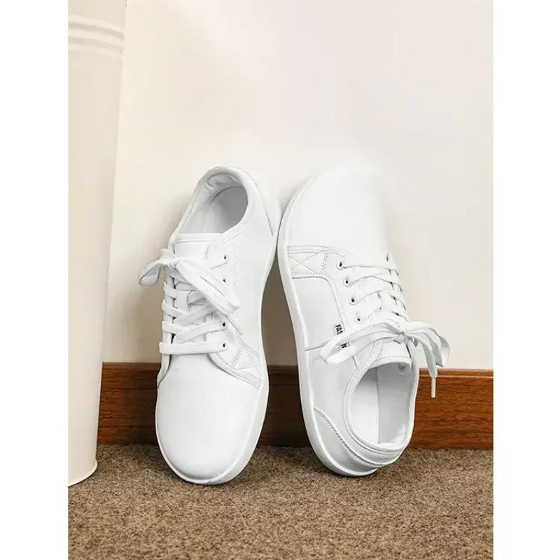 Pantofi pentru bărbați Pantofi largi, desculți, pentru bărbați, minimalisti din piele, pantofi casual, respirabili, confortabili, albi, pantofi de mers