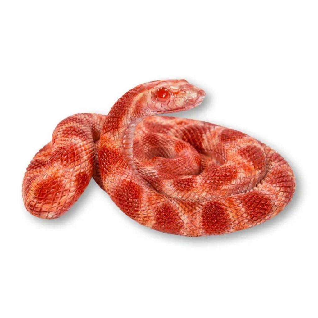 Ubia Red Dot Snake Figurine, 9.8 X 8.3 X 5.3 Cm, Realistic and Cute Reptile for Garden Decoration, H21175-1