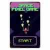 Classic Pixel Games Vintage Retro Metal Tin Sign Old Games Art Poster Space Pixel Game Plaque for Home Room Club Bar Wall Decor