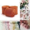 2/3/4Rolls 5M Frayed Edged Satin Handmade Chiffon Silk Ribbon For Wedding Invitation Bouquets Birthday Party Diy Decoration Gift