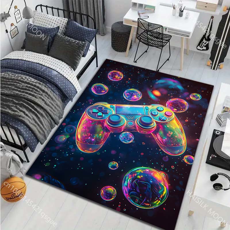 Game Controller Printed Carpet for Living Room Bedroom Home Decoration Non-slip Floor Mat Modern Carpet Large Size Luxury Gift