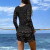 Long Hollow Crochet Seaside Holiday Beach Cover-up Jacket Swimsuit Cover-up Long Sleeve Sun Protection Women's Skirt