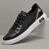Spring Men's Casual Shoes Large Size Round Head Low-top Single Shoes Green Tide and Summer Leather White Shoes Board Shoes