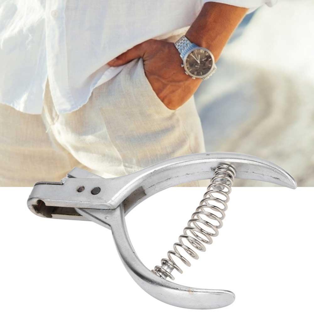Silvery Watch Band Cutting Plier Steel Pattern Notcher Watch Strap Cutter Leather Sewing