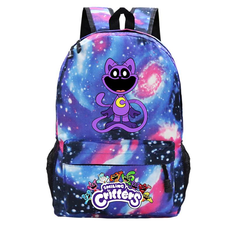 Cartoon Printed Children'S Backpack, Animation Schoolbag, Male And Female Primary And Secondary School Students Outdoor Travel Backpack