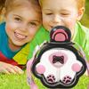 Cute Water Bottle With Straw 0.67oz Cat Paw Design Children Drinking Cup Large Capacity Shoulder Strap Leakproof Kettle For