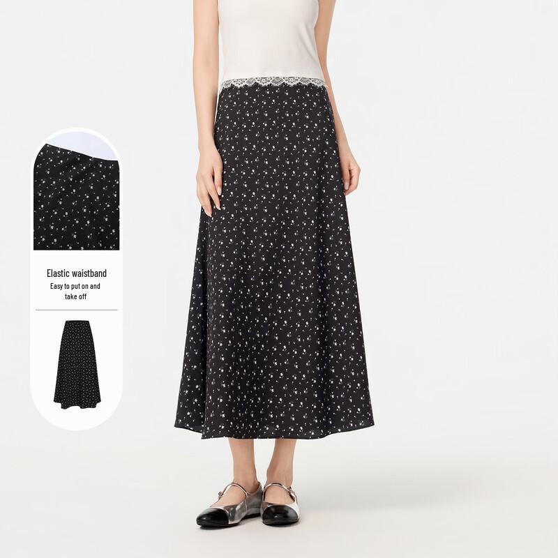 FivePlus French Vintage Floral A-line Skirt M