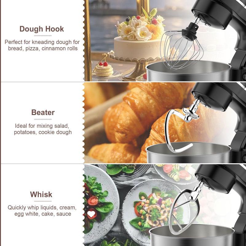 5.5L Stand Mixer: Compact Vertical Dough & Food Mixer for Home Chefs