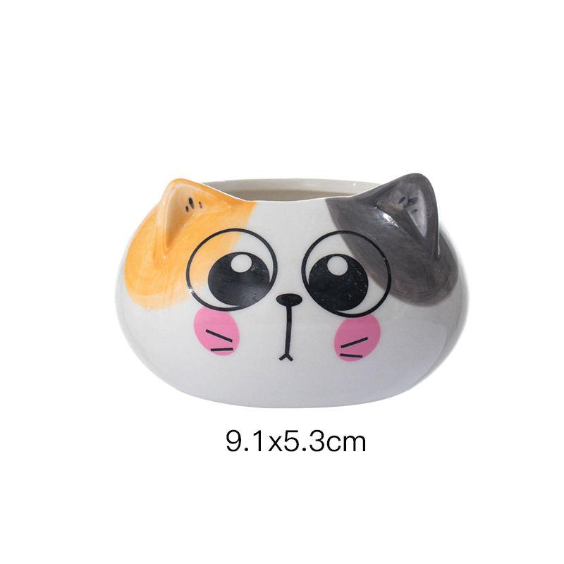 Cartoon Animal Cat Dog Ceramic Vase Small Plant Potted Plant Office Desktop Cat Dog Vase Gift Living Room Countertop Decoration