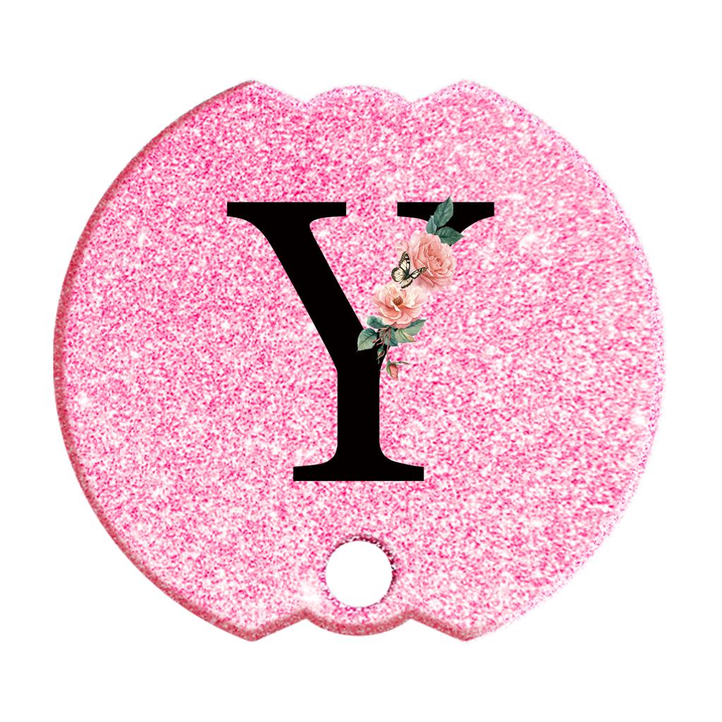 40 Oz Personalized Stanley Tumblers Name Plates for Stanley Tumblers Cup Lid H2.0,Cup Lid Topper Round Name ID Plate Glitter