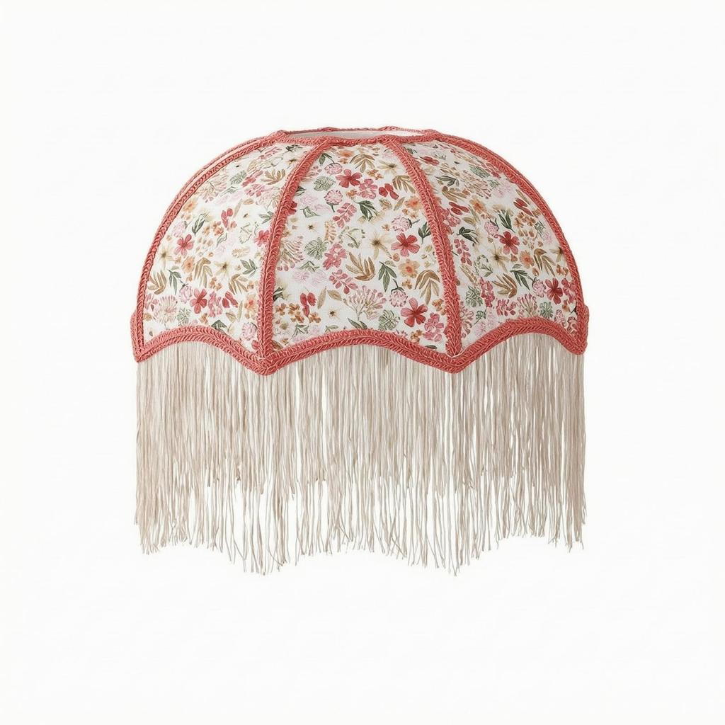 Lampshade with Fringe Retro Table Lamp Shade Vintage