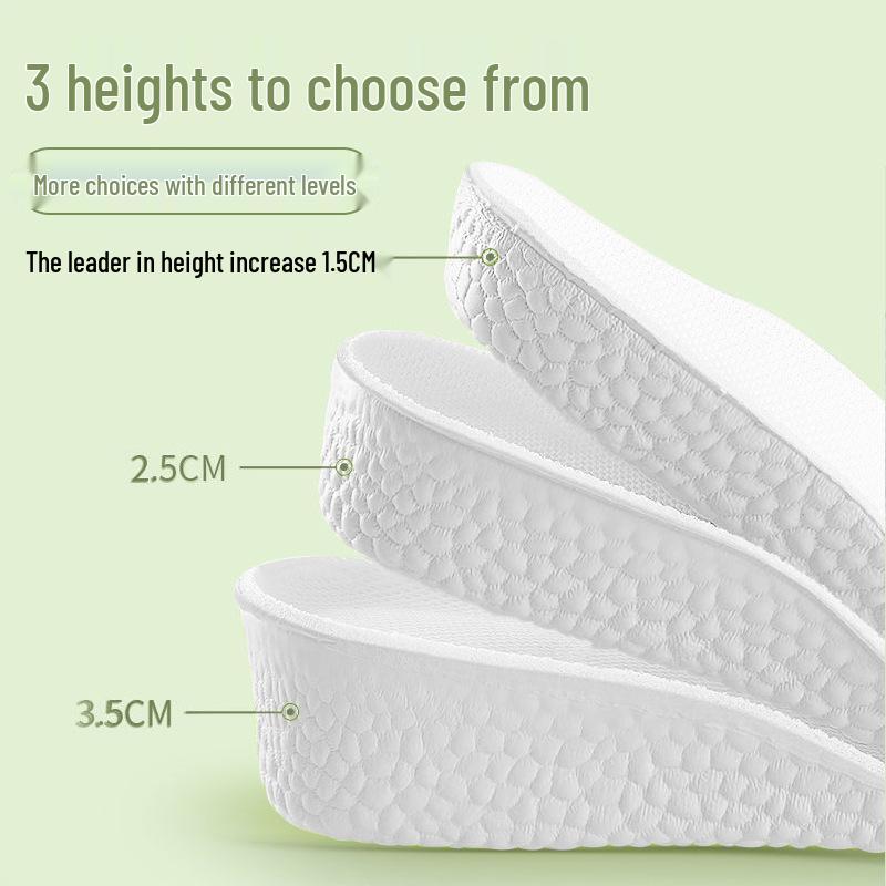 Seven-Point Invisible Height-Increasing Insoles with Arch Support for Men's and Women's Martin Boots, Thickened Soft Bottom.