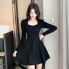 Hepburn Style 2025 Slimming Little Black Dress: Age-Reducing, Waist-Cinched Short Casual Skirt