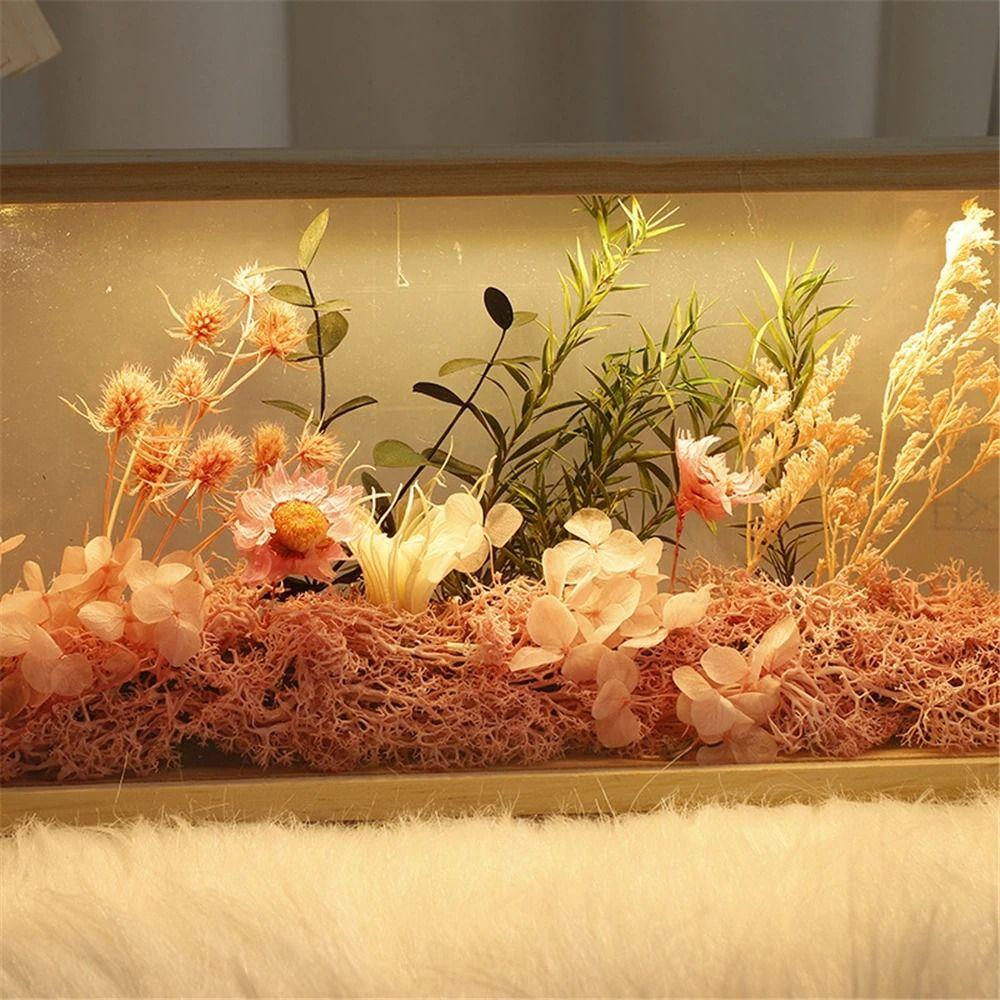 Rectangle Shadow Box Frame DIY Doll Display Stand LED Light Photo Frame  Office Decoration