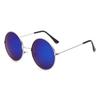 Round Sunglasses Men Women Anti-Reflective Lens Metal Frame Circle Sun Glasses