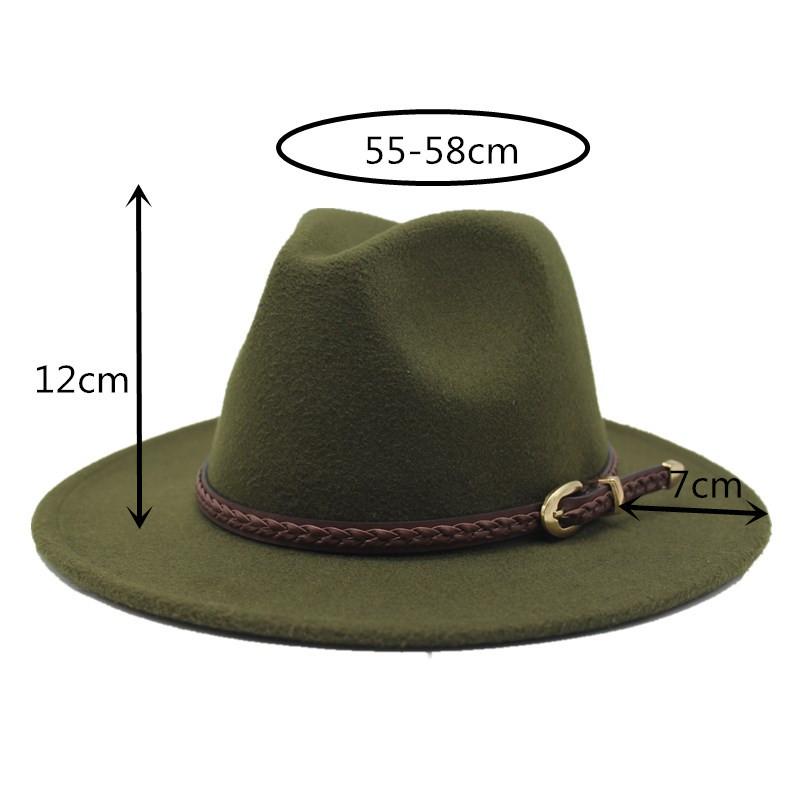 Wish Woolen Hat Big Brim Black Jazz Hat