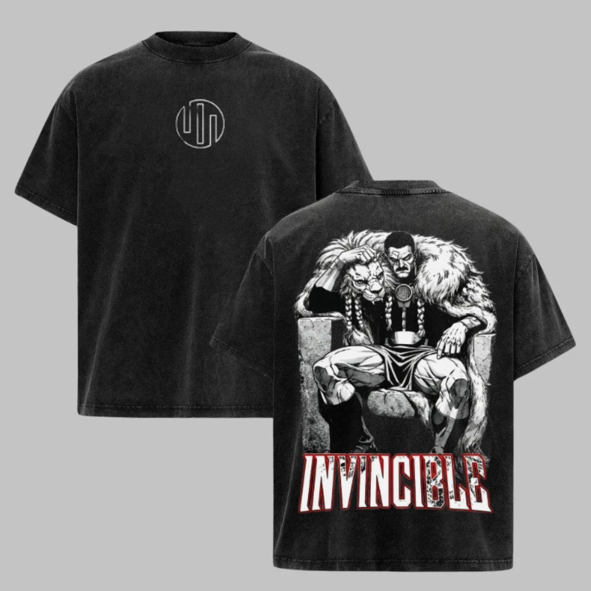 Omni Man Invincible Acid Washed T-Shirt Heavyweight Cotton Comic Fan Gift S