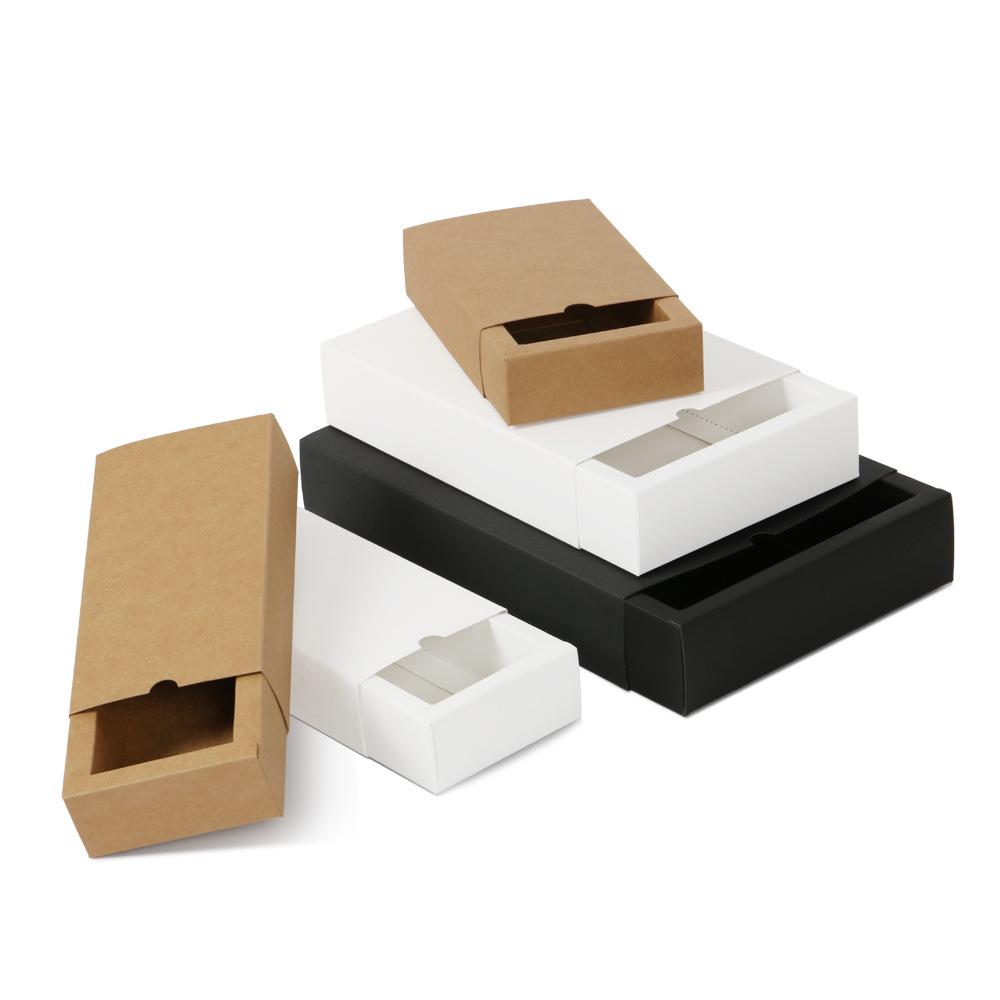 Luxury Gift Packaging for Underwear and Socks - Customizable Kraft Paper and White Cardboard Drawer Box