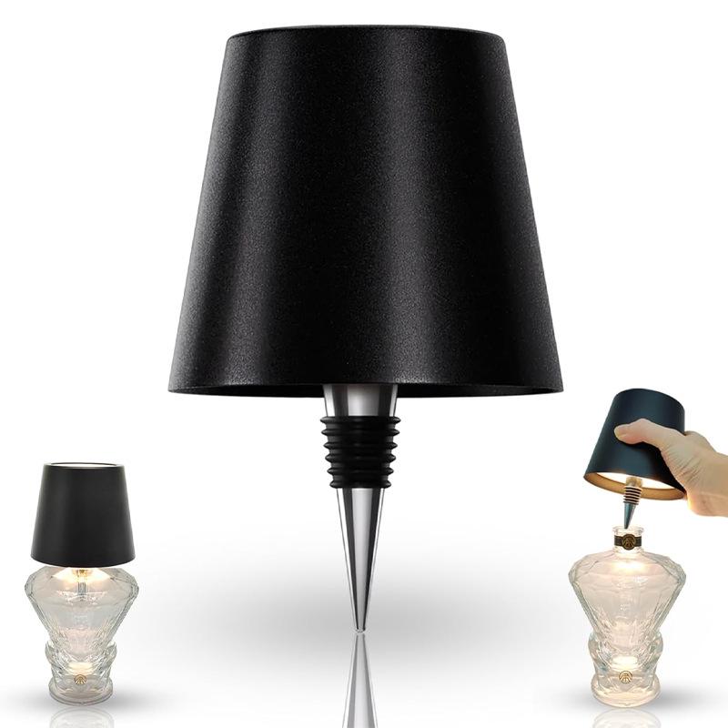 USB Şarj Edilebilir Dokunmatik Karartmalı LED Masa Lambası (Şarap Şişeleri İçin) - Yatak Odası, Bar veya Restoran Atmosferi İçin Mükemmel