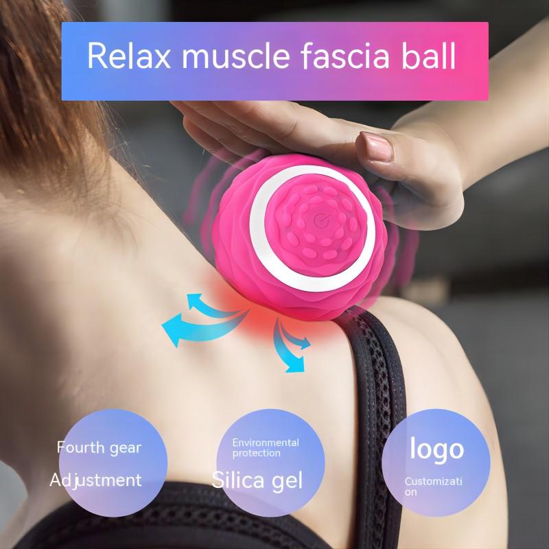 Yoga-Faszienball, Plantar-Massageball zur Tiefenentspannung der Muskeln, elektrisch vibrierender Erdnussball, muskelentspannender Heim-Fitnessraum, tragbar