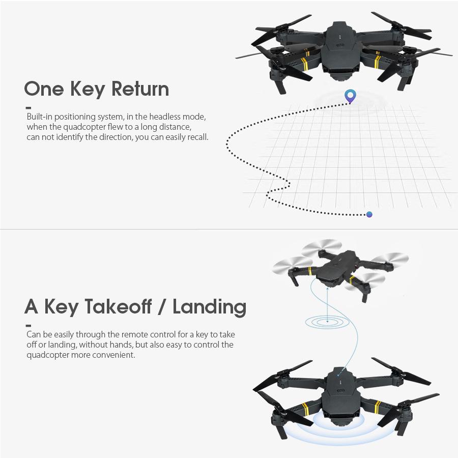 E58 Folding 4K HD Drone: Four-Axis WiFi Remote Control Aerial Toy