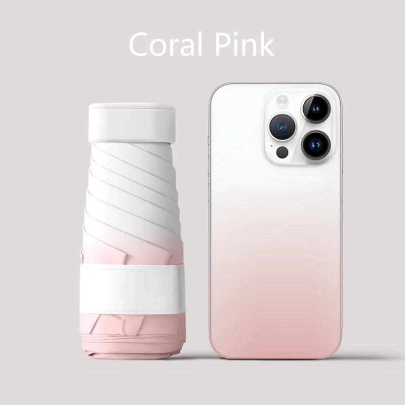 

Mini Parapluie Pliant Résistant au Soleil pour Homme et Femme, Protection Solaire UV, Vinyle, Petit, Ensoleillé, Pluie, Poche