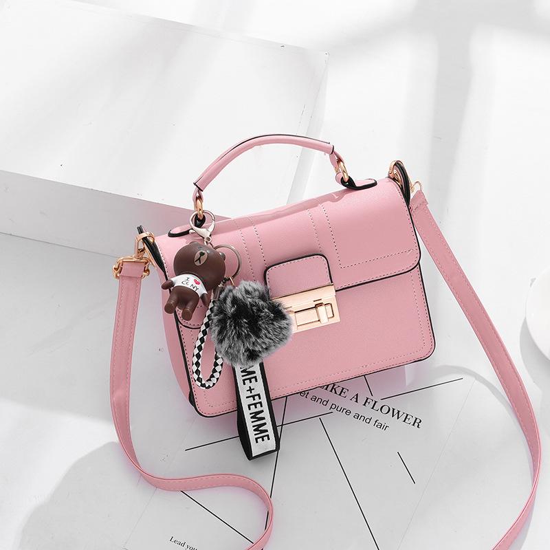 

Маленькая сумка SCIONE, новинка 2019 года, дикая простая модная сумка через плечо 20cm*6.5cm*21cm розовый