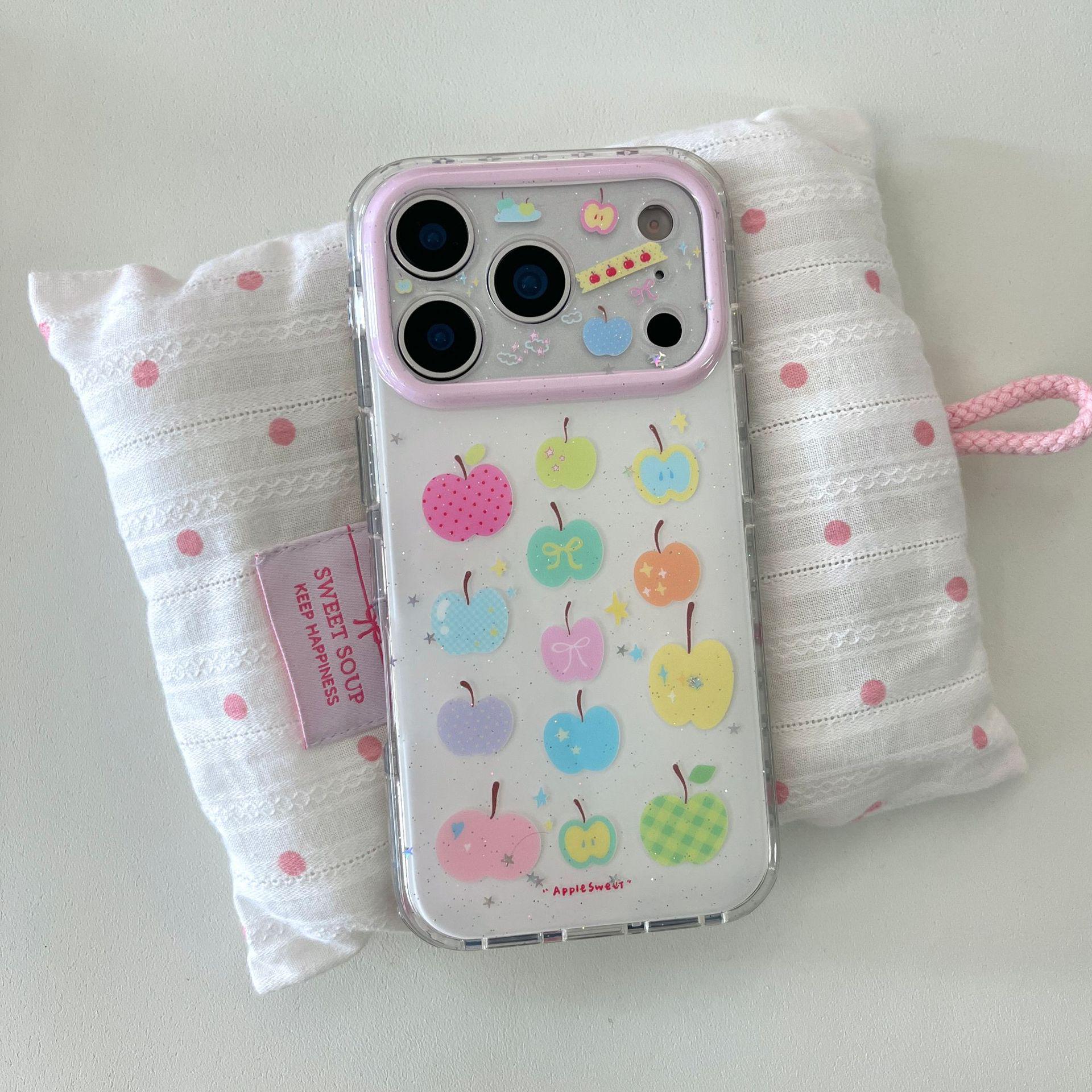 

Glitter Colorful iPhone 16/17 Pro Max Holder Case for Women iPhone 15