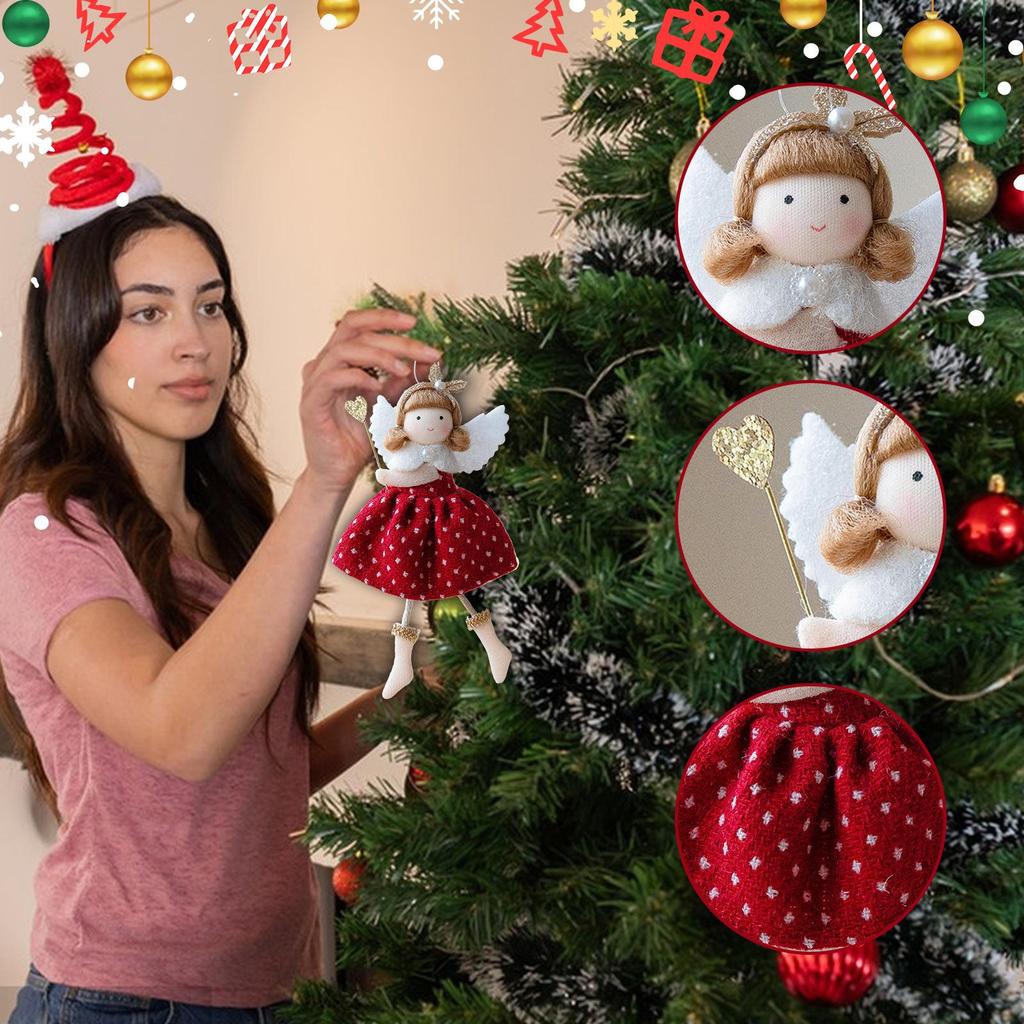 Christmas Tree Hanging Decoration Cute Angel Girl Pendant 2026 New Year Gift 2025 Xmas Navidad Christmas Decor