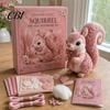 Handmade Gift Idea Pink Animals Patchwork Kit, DIY Felt Woodland Friends Sewing Project, 3D Cute Creative Hobby Kit Art Craft for Beginners Home Decor