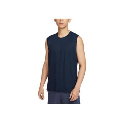 Schnelltrocknendes Trainings-Tanktop mit Schlitzsaum, leicht, bequem, Rundhalsausschnitt, einfarbig, ärmellos, Herren-Tops, Schwarz CZ1185-451