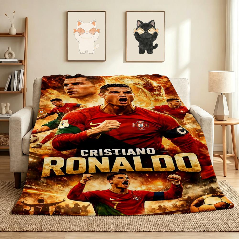 Cristiano Ronaldo Flannel Blanket Throw Blanket Soft Warm Sofa Bed Camping Car home Decor Unique Christmas Gift C9301843