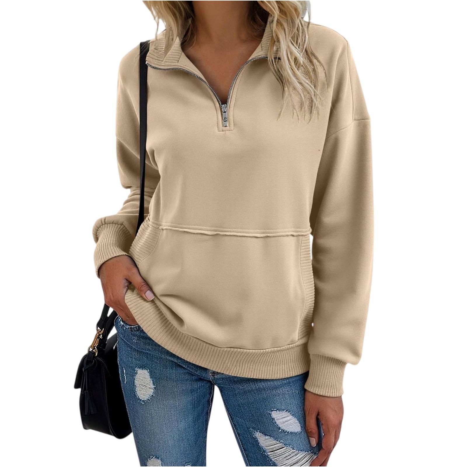 

Women s Solid-color Fashionable Long-sleeved Top S